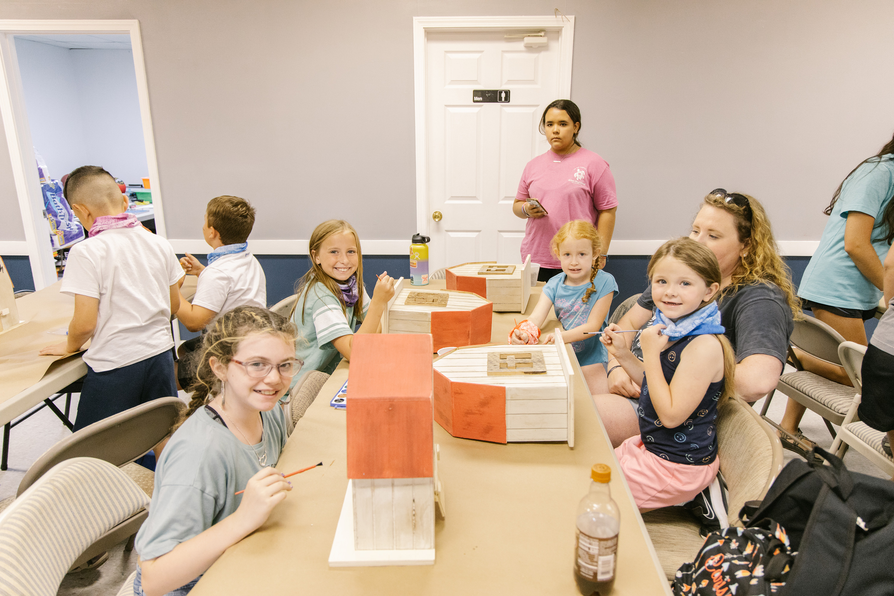 Children decorating