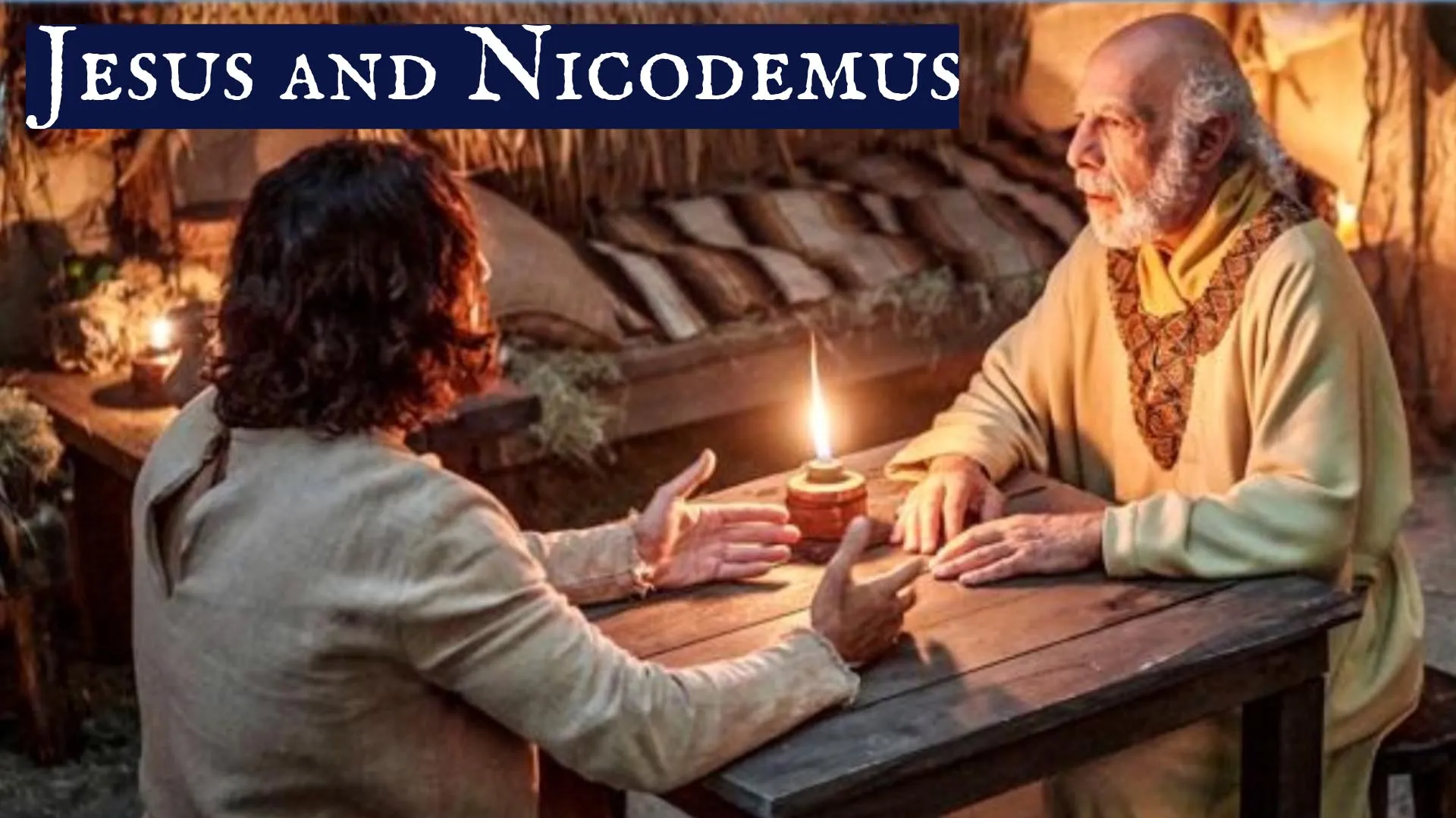 Sermon graphic december 8, 2024 Jesus and Nicodemus