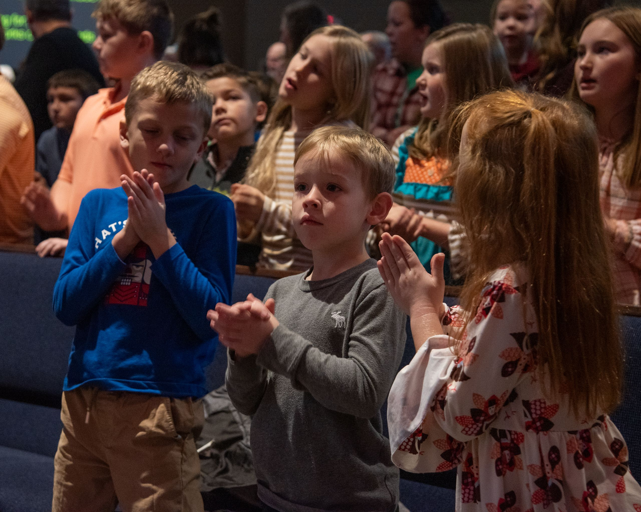 Children clapping